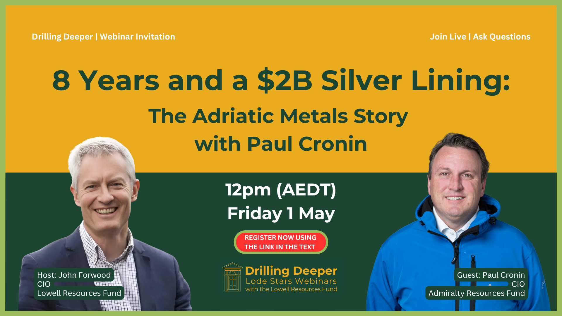 Adriatic Metals Story with Paul Cronin